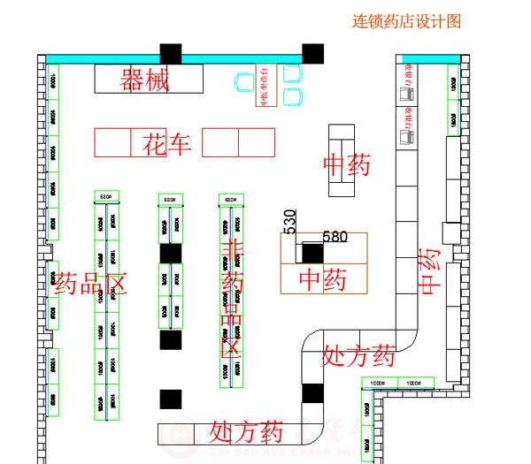 藥店貨架設(shè)計(jì)圖紙